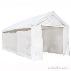 Aleko Heavy Duty Outdoor Canopy Carport Tent - 10 X 20 FT - White 565689905